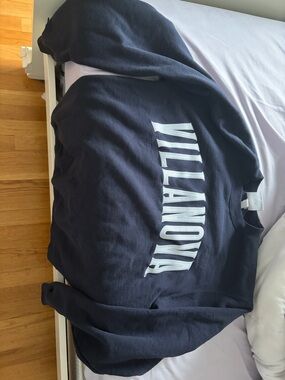 Champion Navy Crewneck with White Lettering